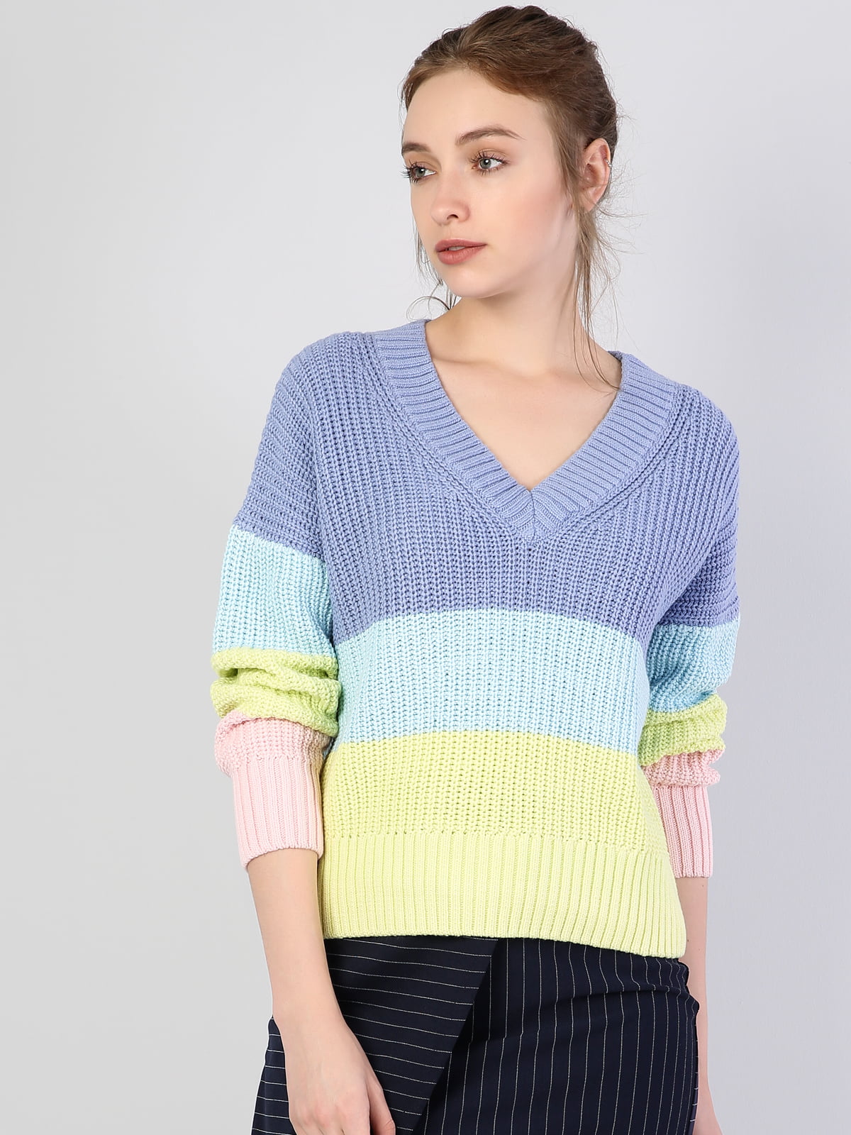 Пуловер трехцветный | 5494066