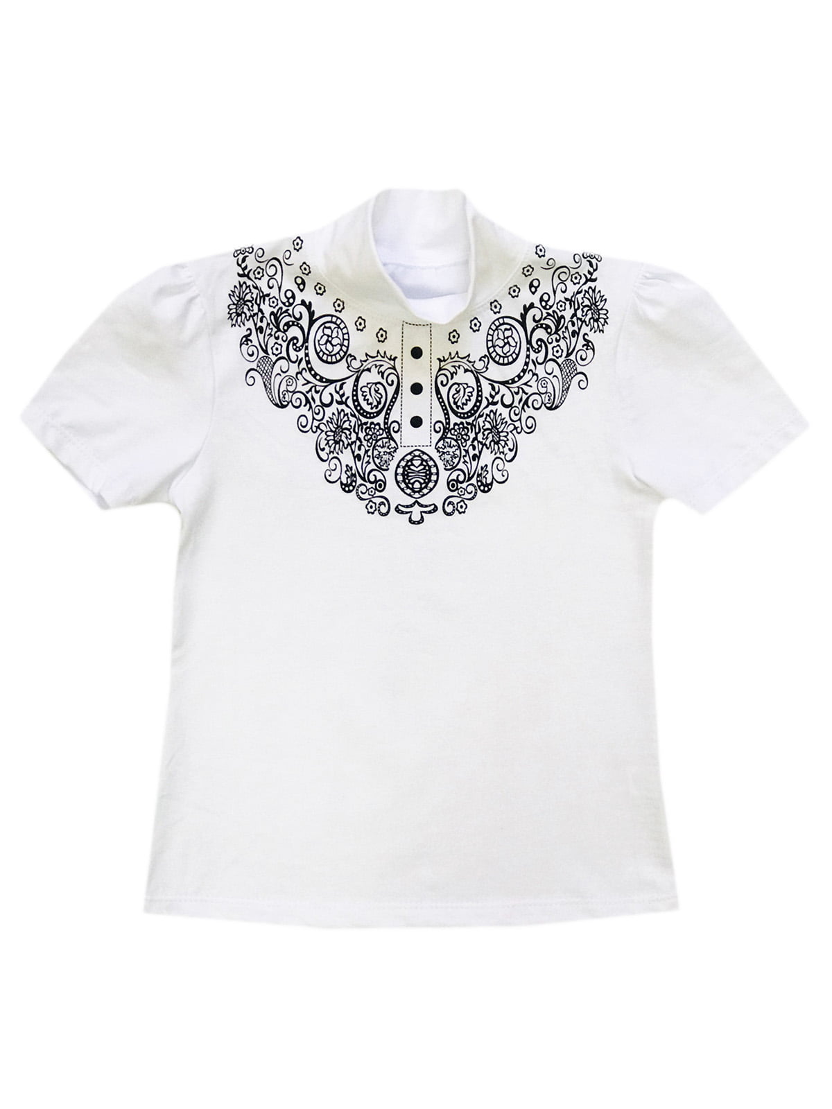 Блуза белая с принтом | 5508977
