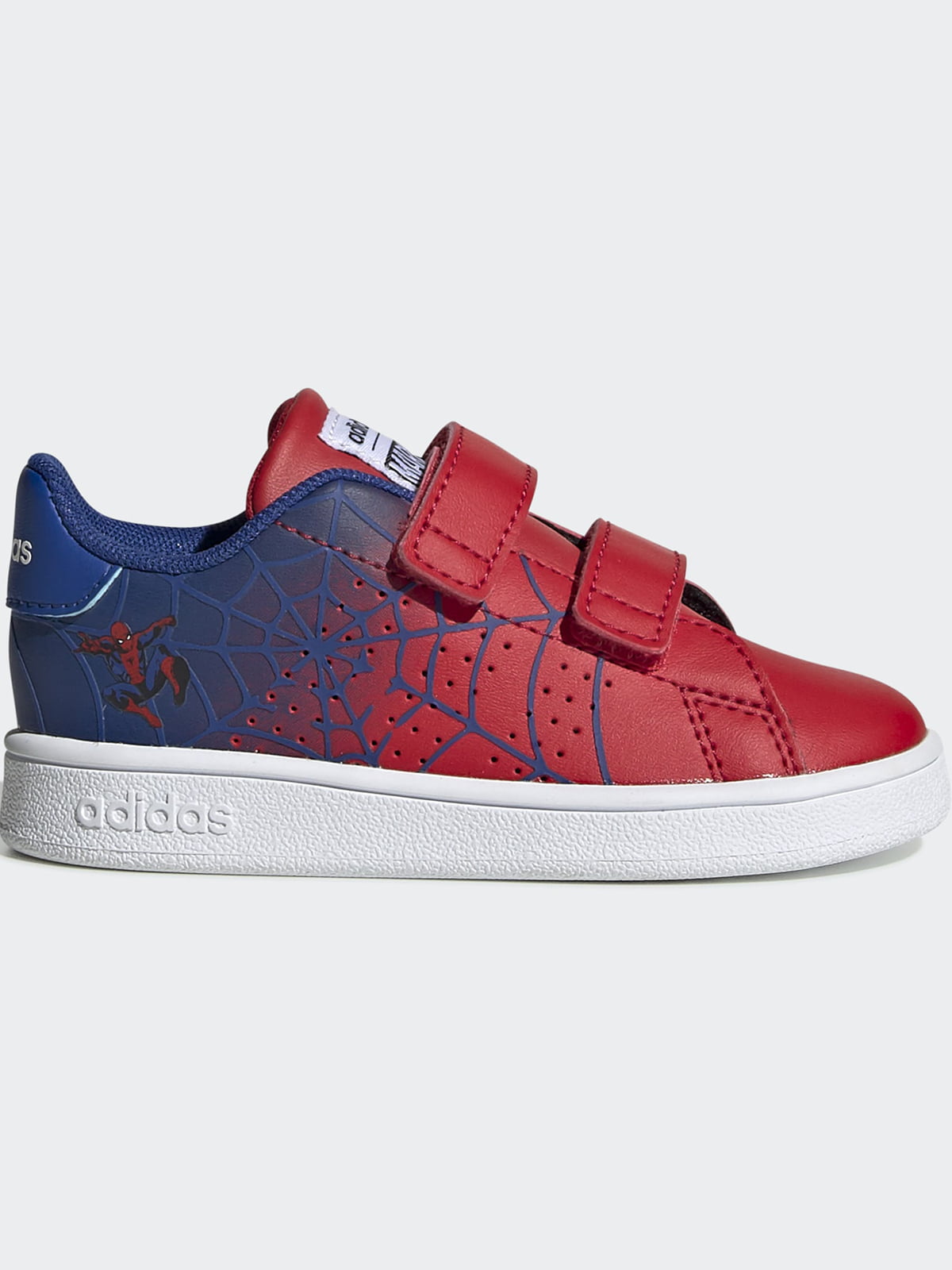 Кросівки синьо-червоного кольору в принт і з логотипом | 5513725