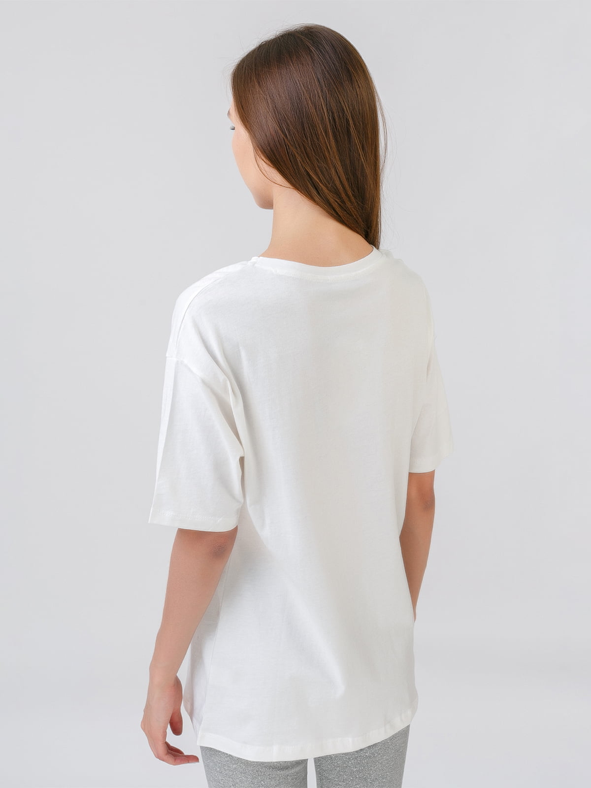 Блуза молочного цвета с принтом | 5510870