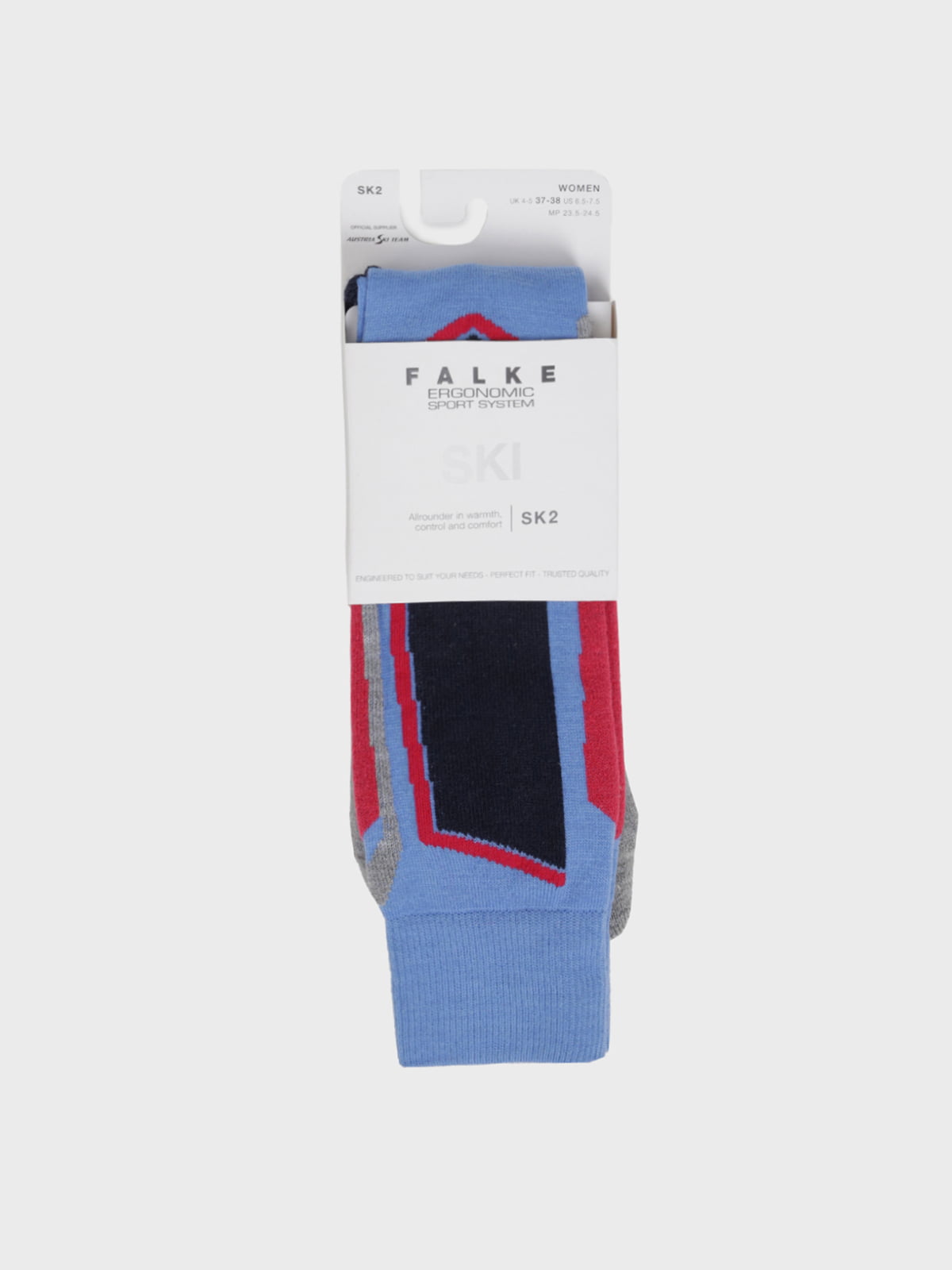 Носки лыжные сине-красного цвета с логотипом | 5512908