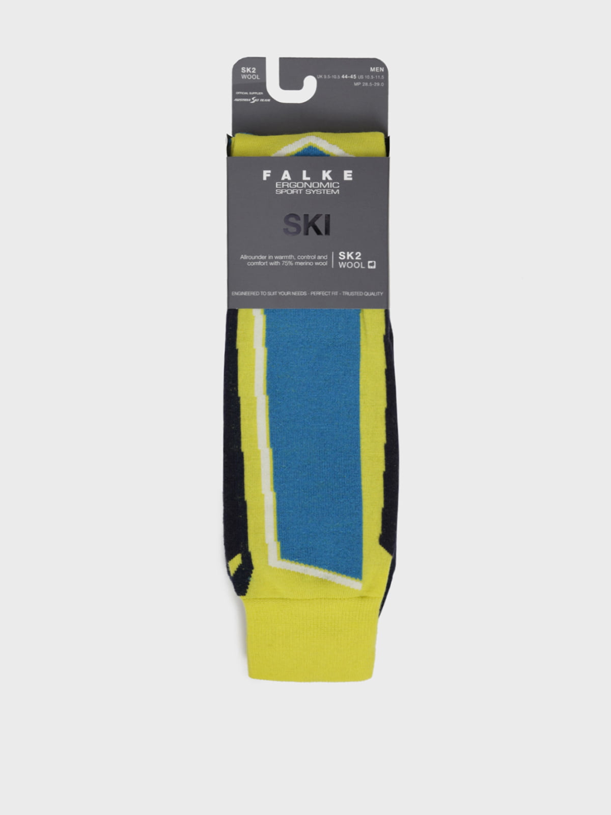 Носки лыжные сине-горчичного цвета с логотипом | 5512909