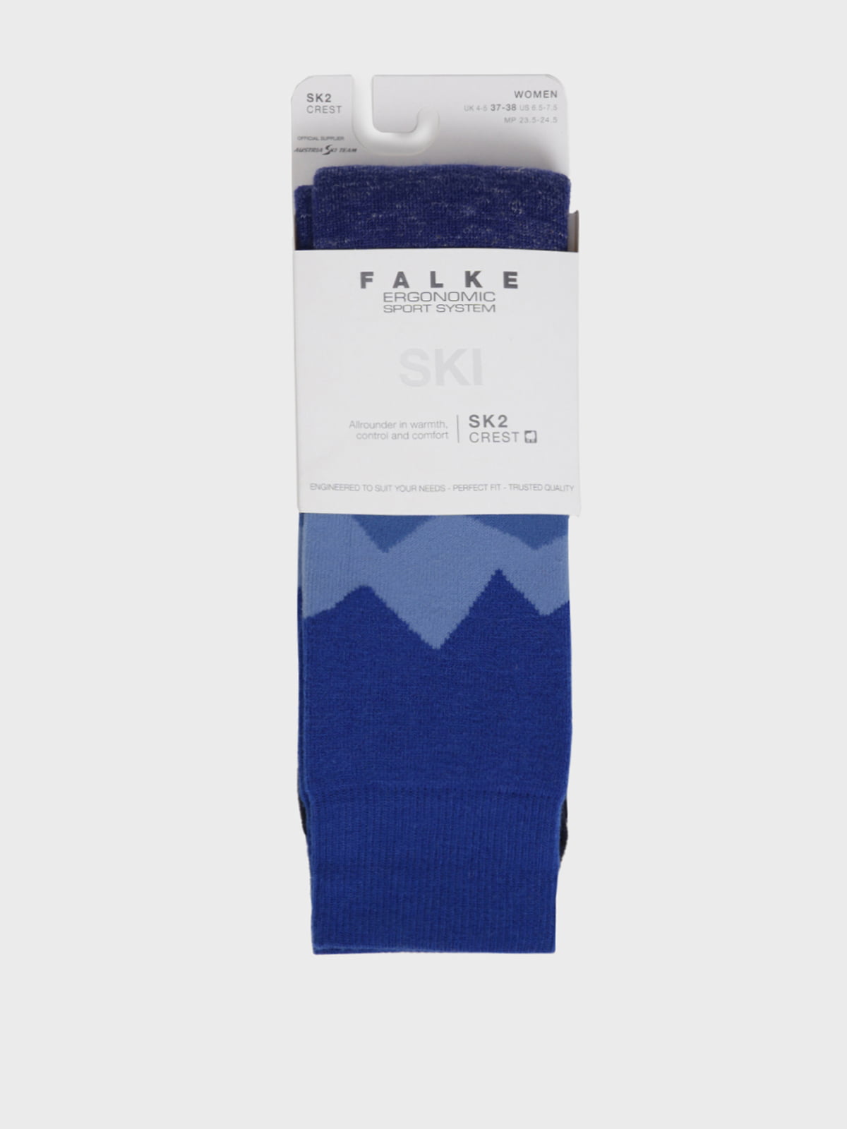 Шкарпетки лижні синьо-блакитного кольору з логотипом | 5512913