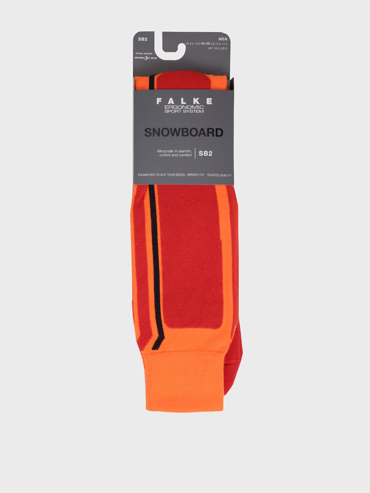 Носки лыжные красно-оранжевого цвета с логотипом | 5512915