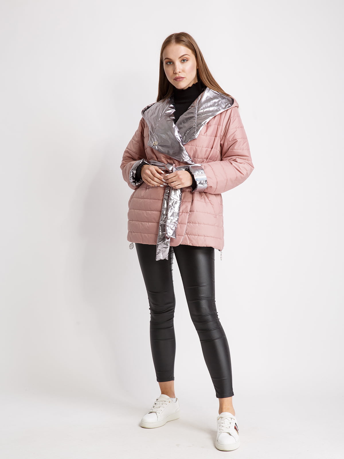 Куртка розово-серебристого цвета | 5516120
