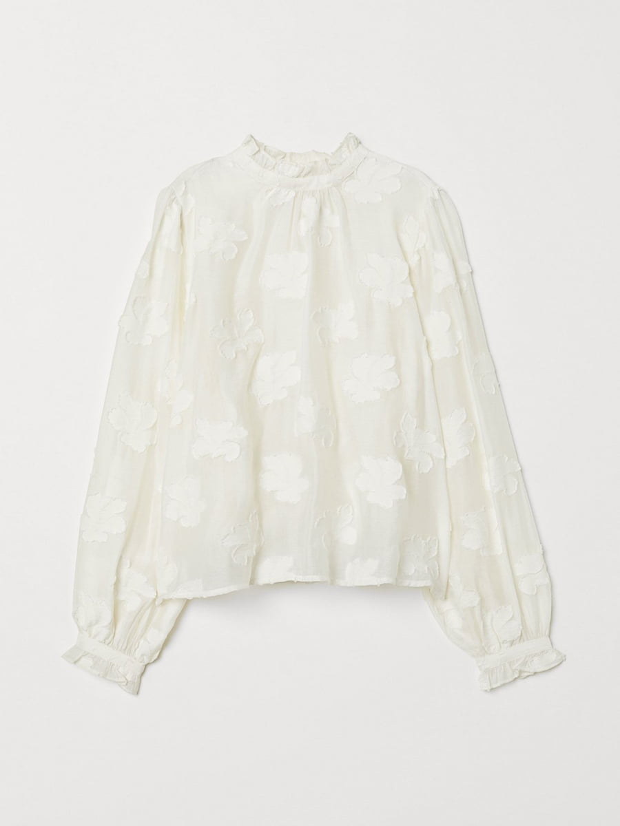 Блуза белая с декором | 5517700