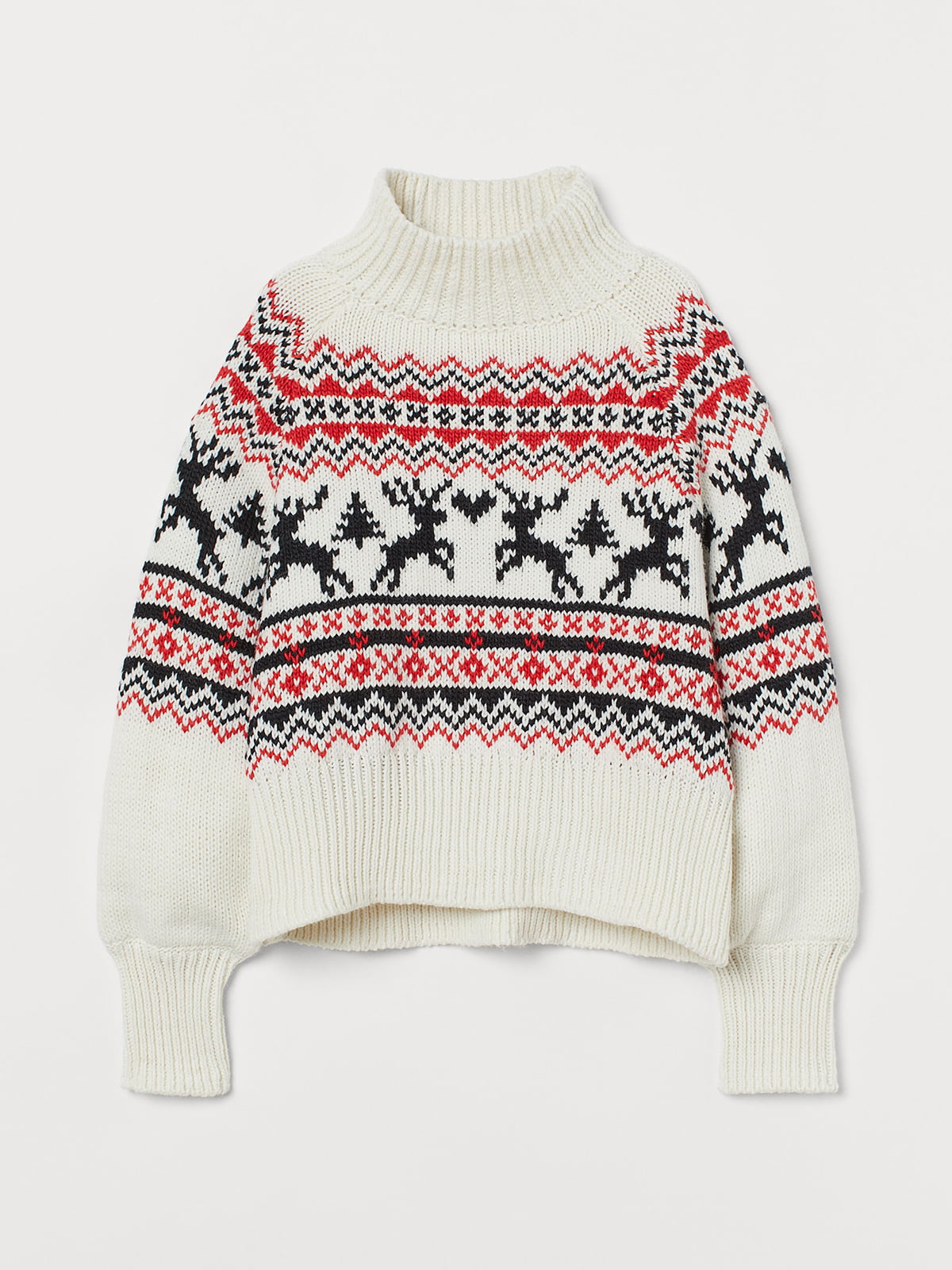 Толстущая. Рождественский свитер 2022. Орнамент на свитер-олени.