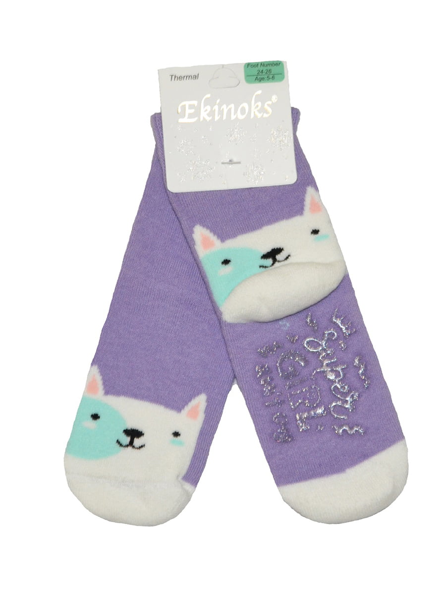 Шкарпетки фіолетові з принтом | 5539867