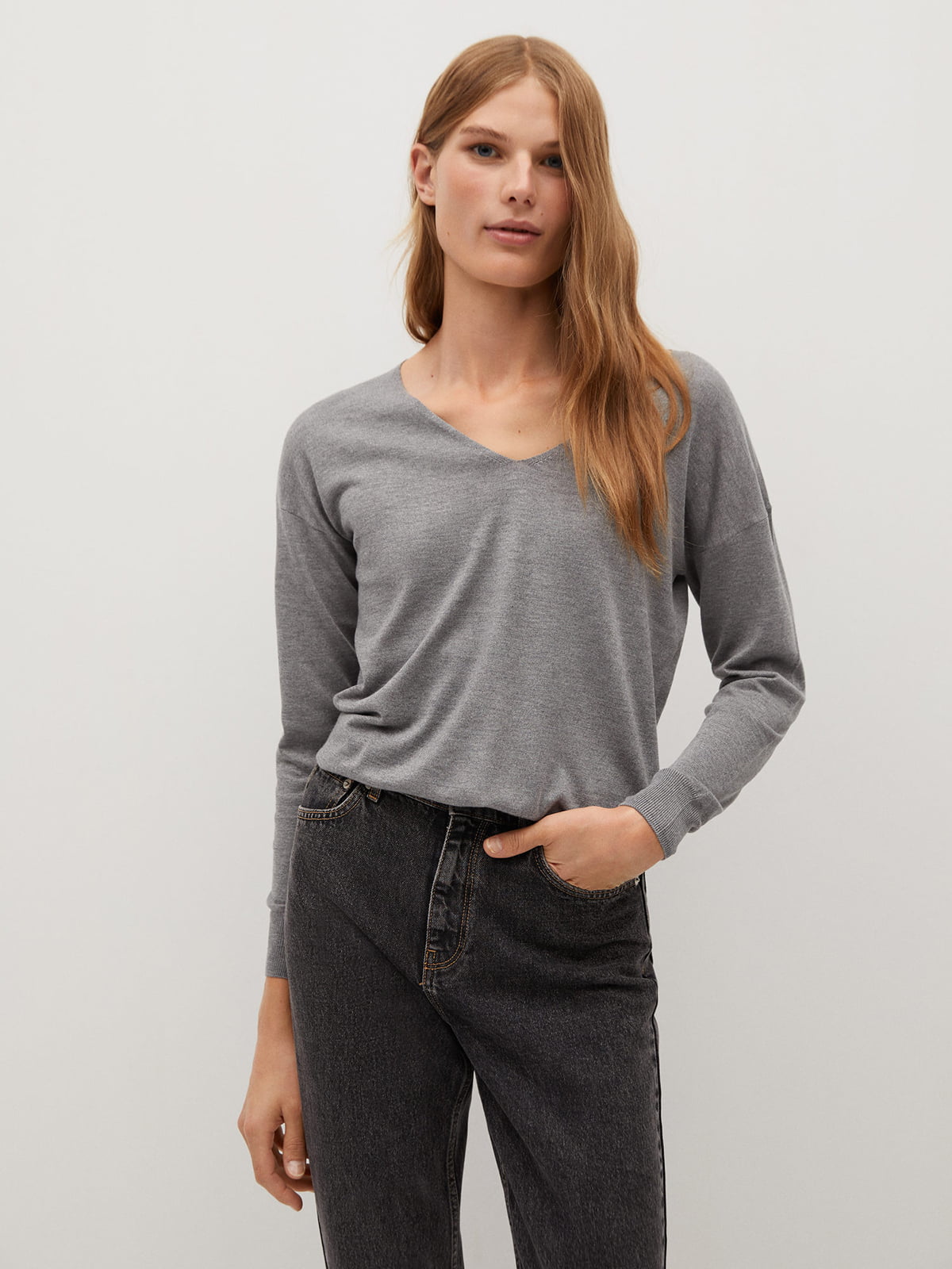 Пуловер серый | 5540107