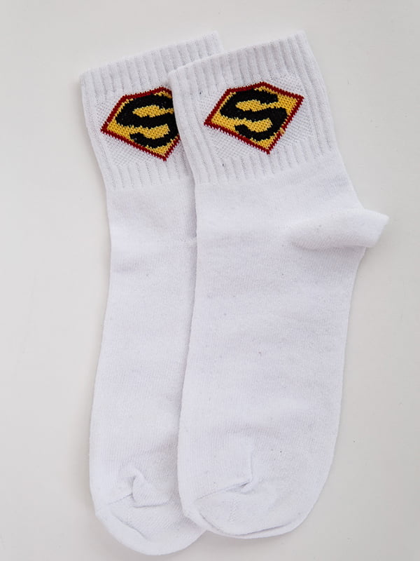 Шкарпетки білі з принтом | 5553674