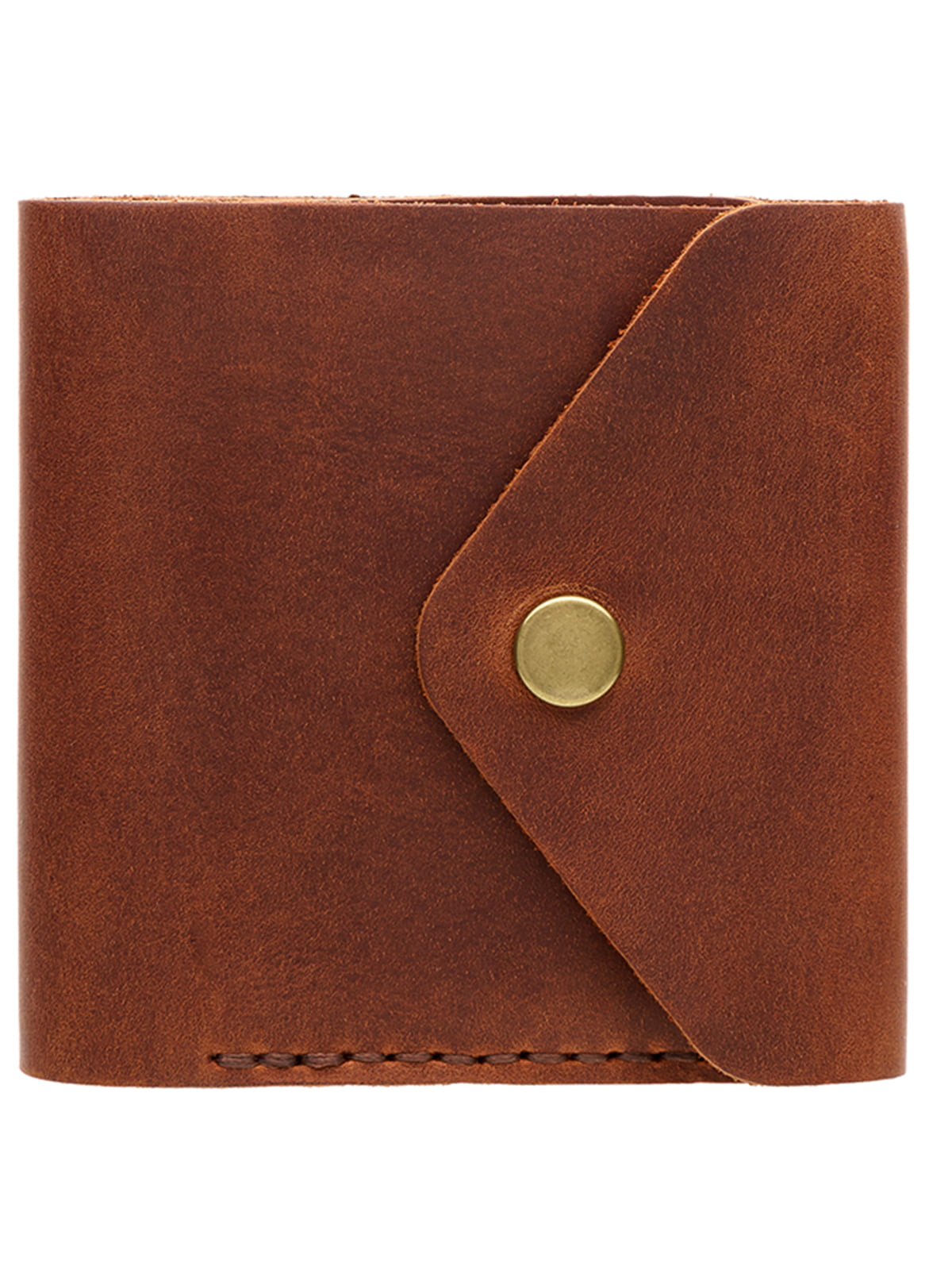 Шкіряний гаманець з натуральної шкіри коричневого кольору | 5592275