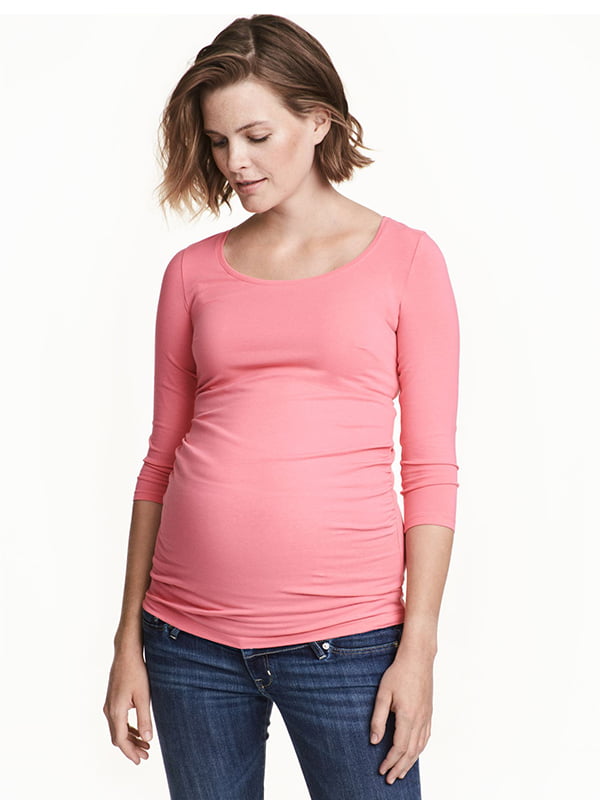 Лонгслів для вагітних рожевий | 5607239