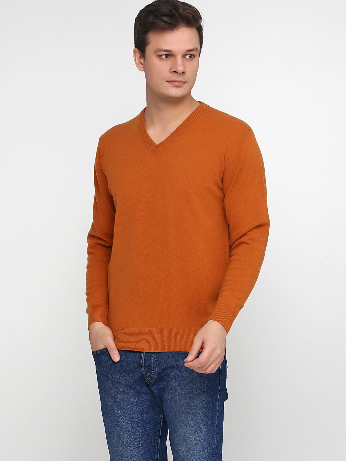 Пуловер теракотового кольору | 5610301