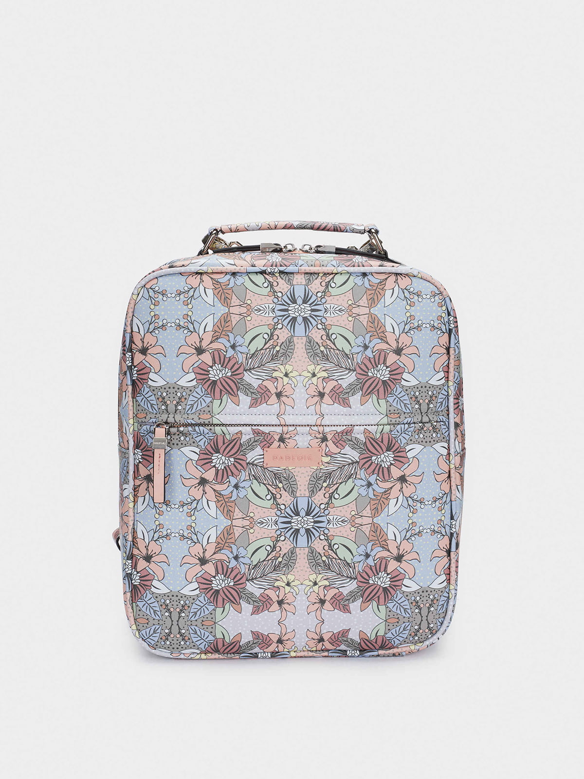 Сумка-рюкзак різнобарвна в квітковий принт | 5610278
