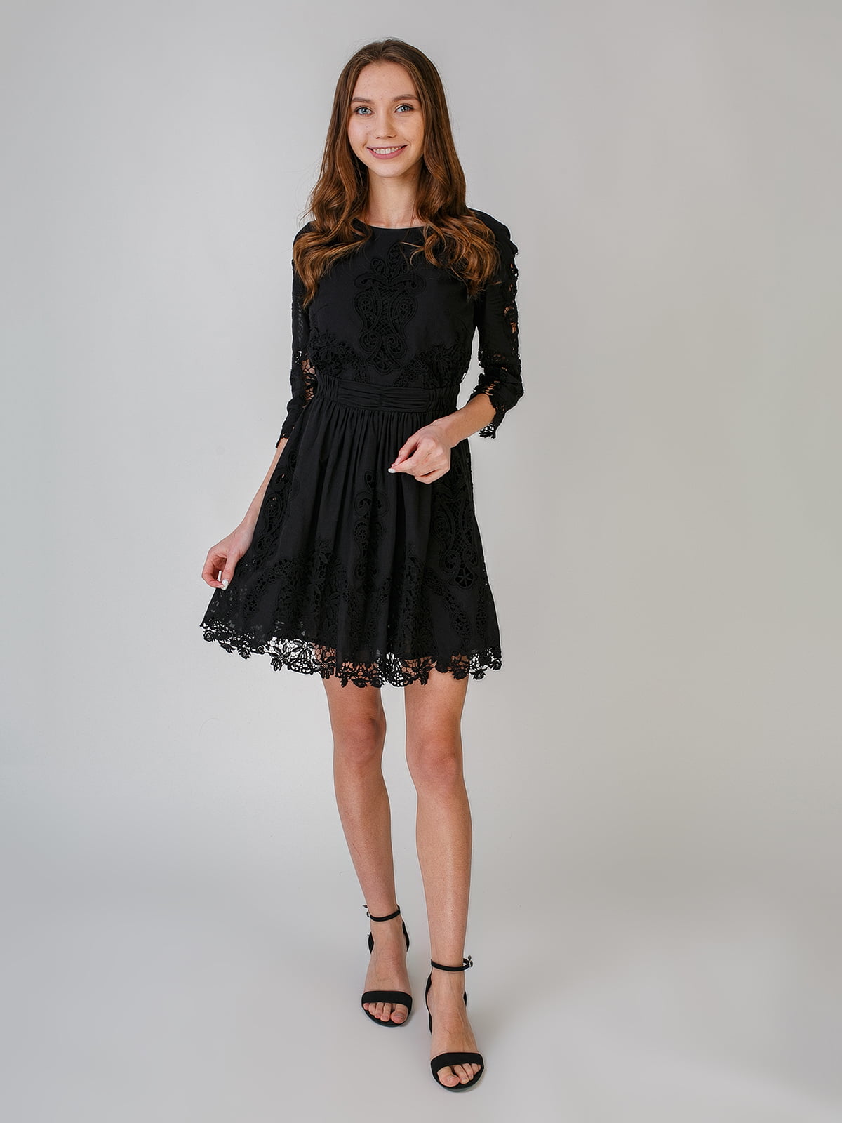 Сукня чорна з візерунком | 5609551