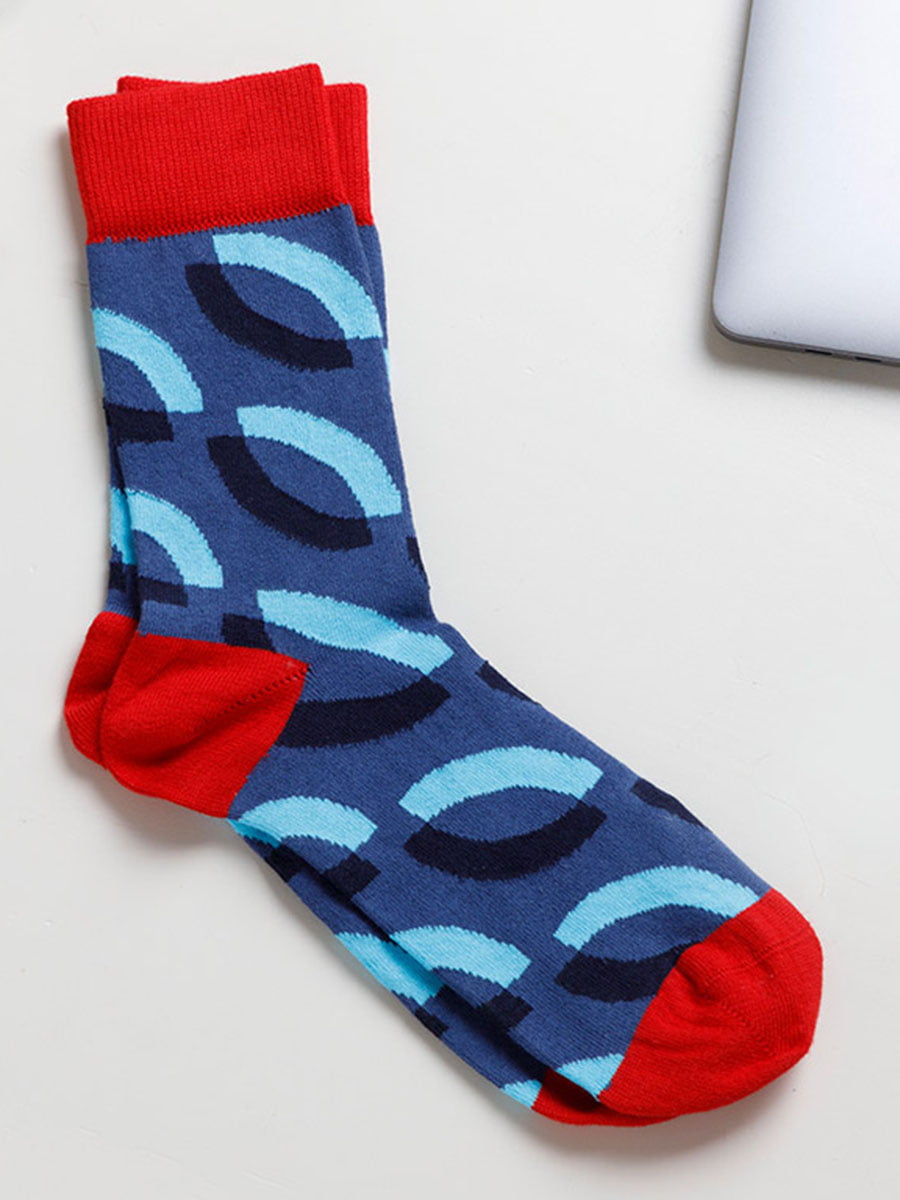 Шкарпетки сині в принт | 5613082