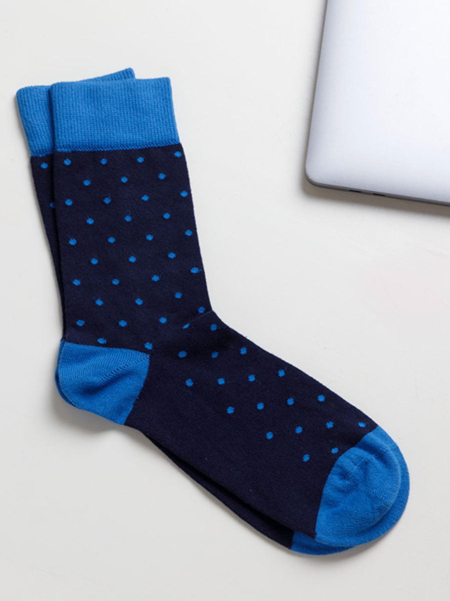 Шкарпетки сині в принт | 5613083
