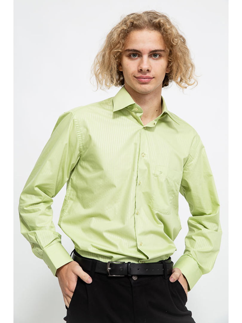 Рубашка салатового цвета в полоску | 5625115