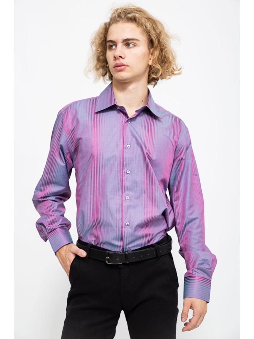 Рубашка фиолетовая в полоску | 5625148