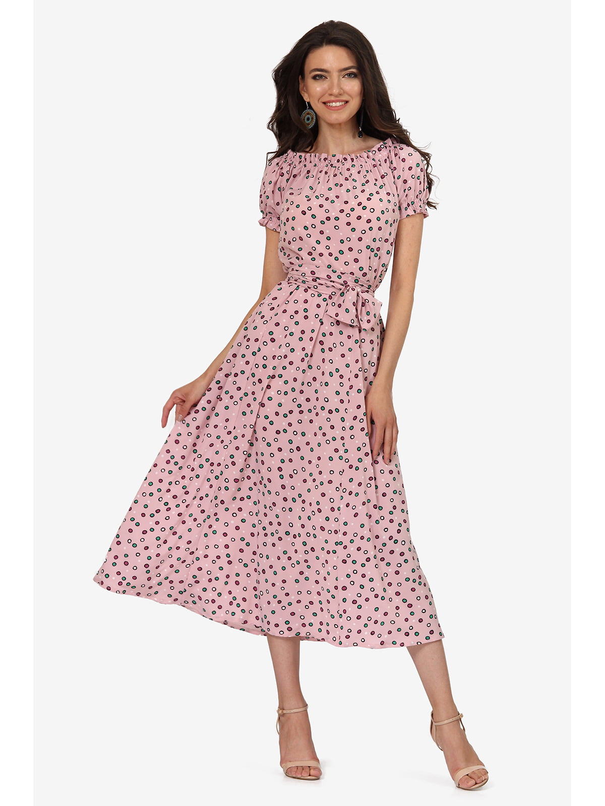 Платье розовое с принтом | 5626962