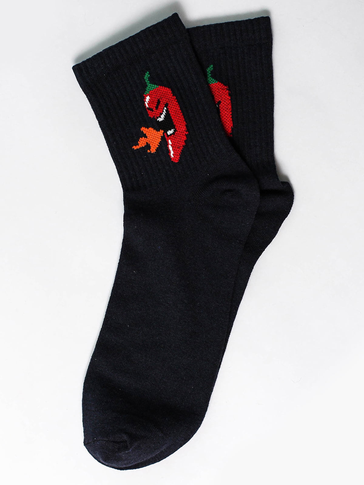 Шкарпетки чорні з малюнком | 5631147