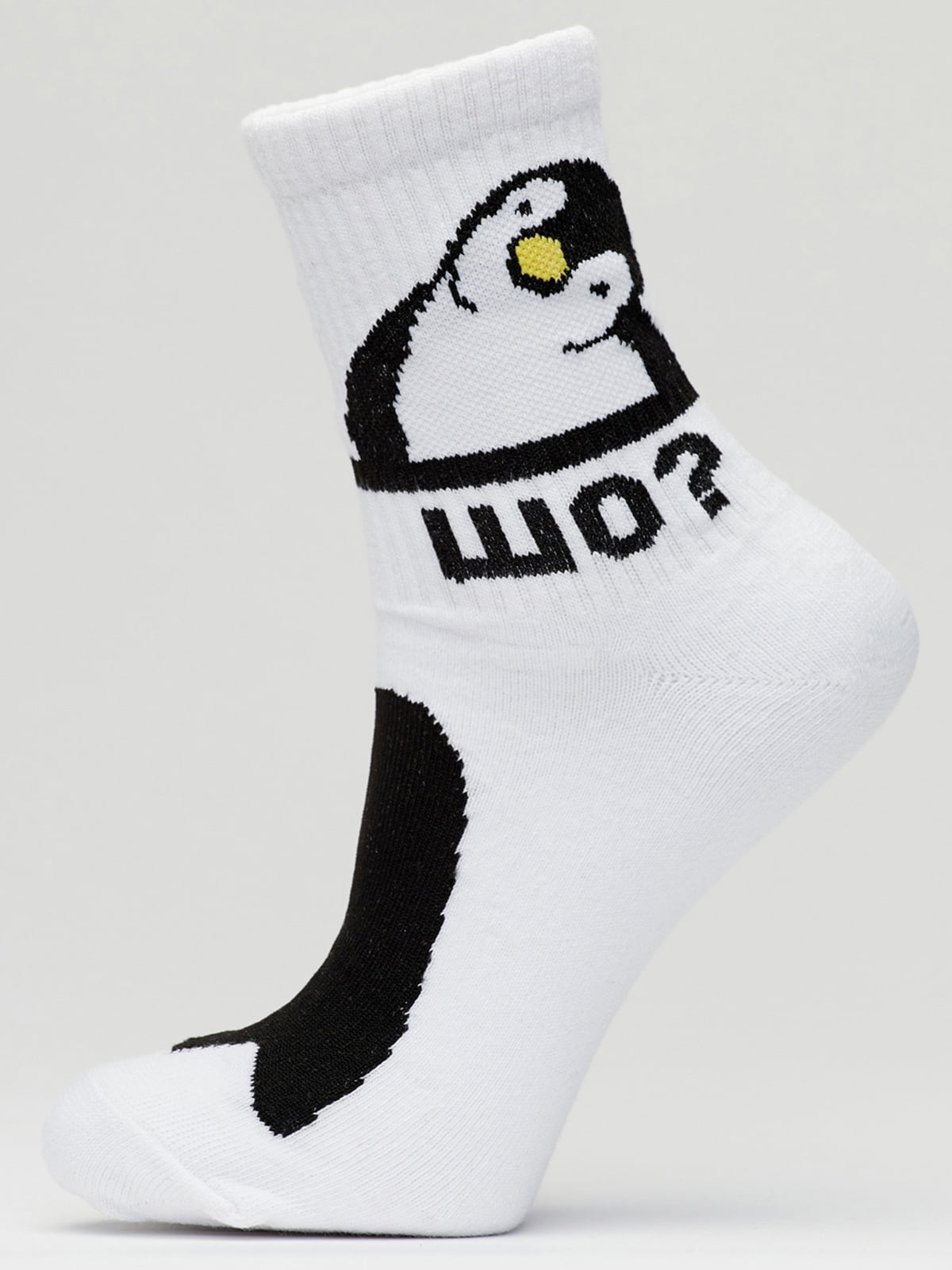 Шкарпетки біло-чорні з малюнком | 5631224