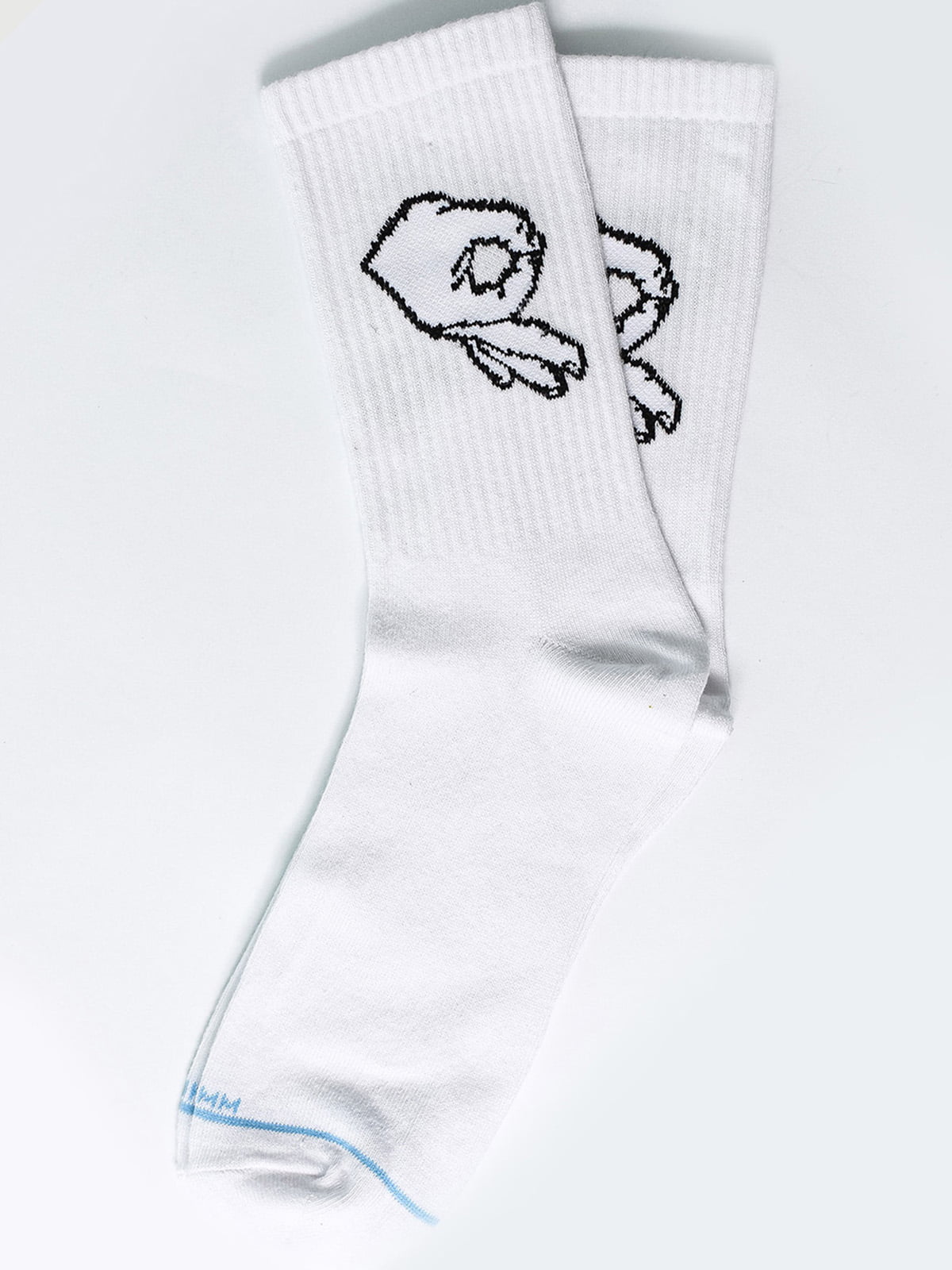 Шкарпетки білі з малюнком | 5631278