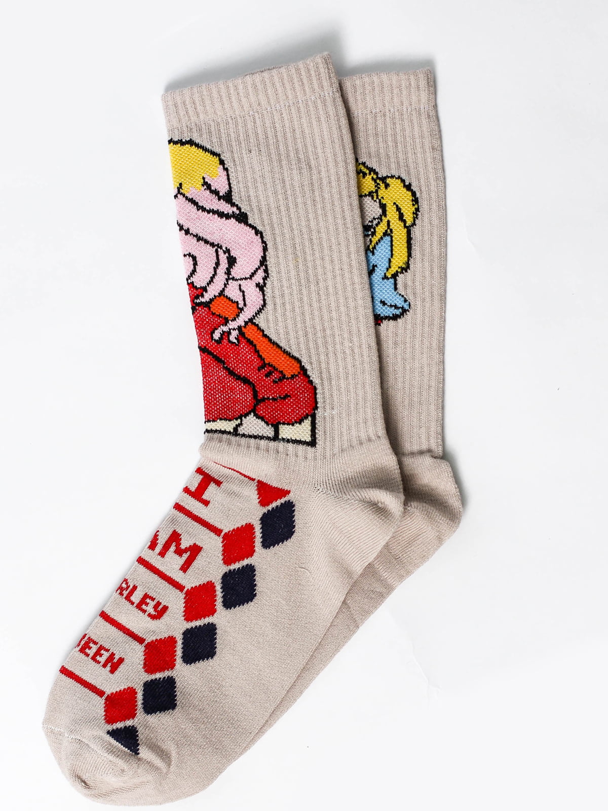 Шкарпетки бежеві з малюнком | 5631314