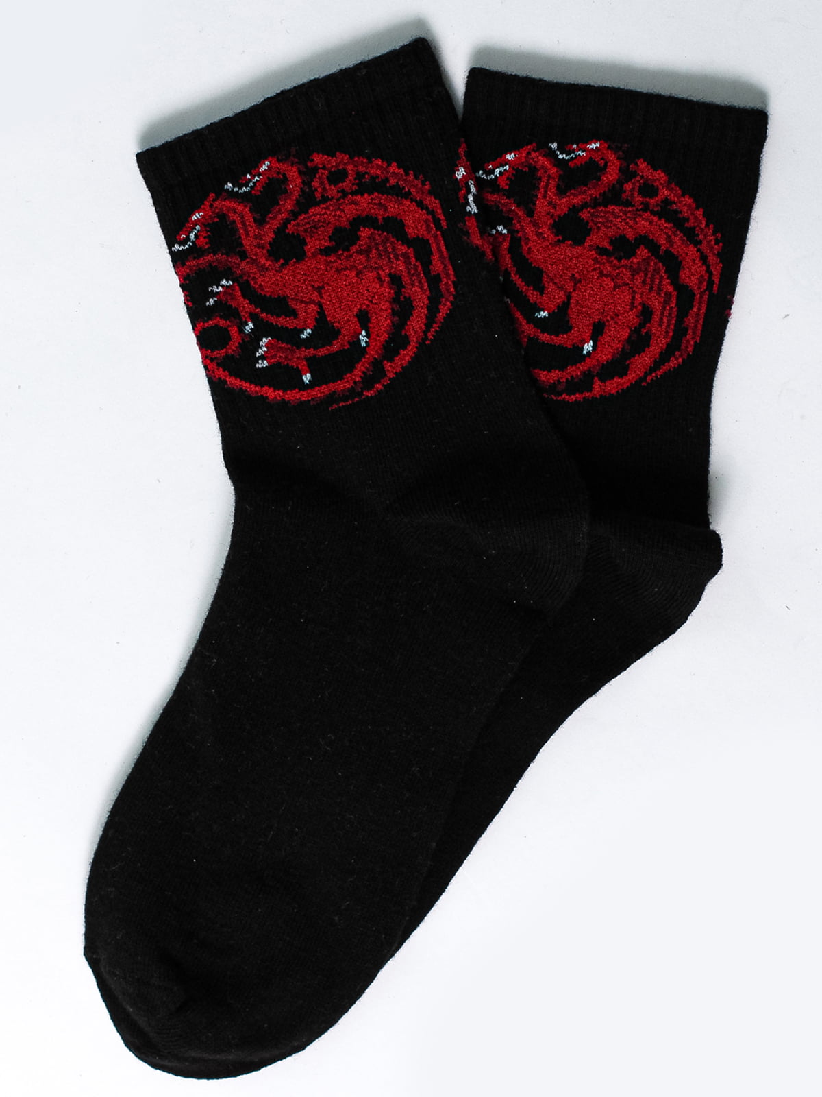 Шкарпетки чорні з малюнком | 5631360