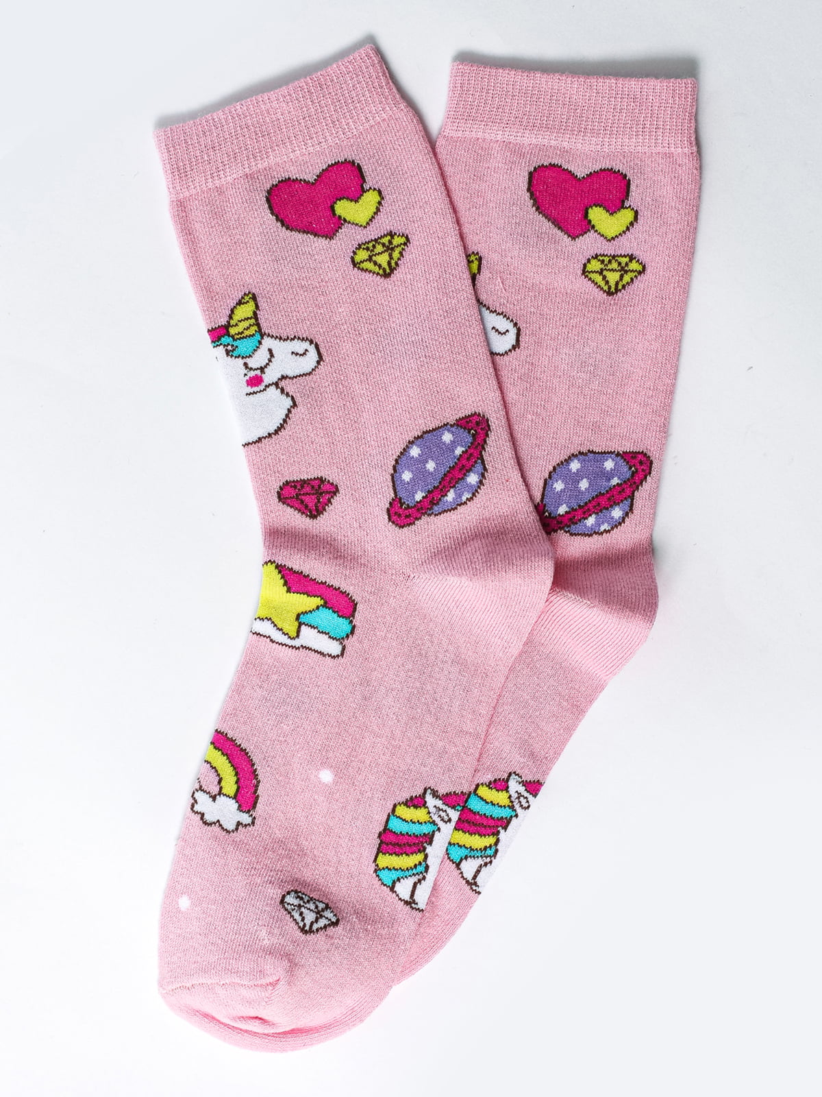 Шкарпетки рожеві з малюнком | 5631370