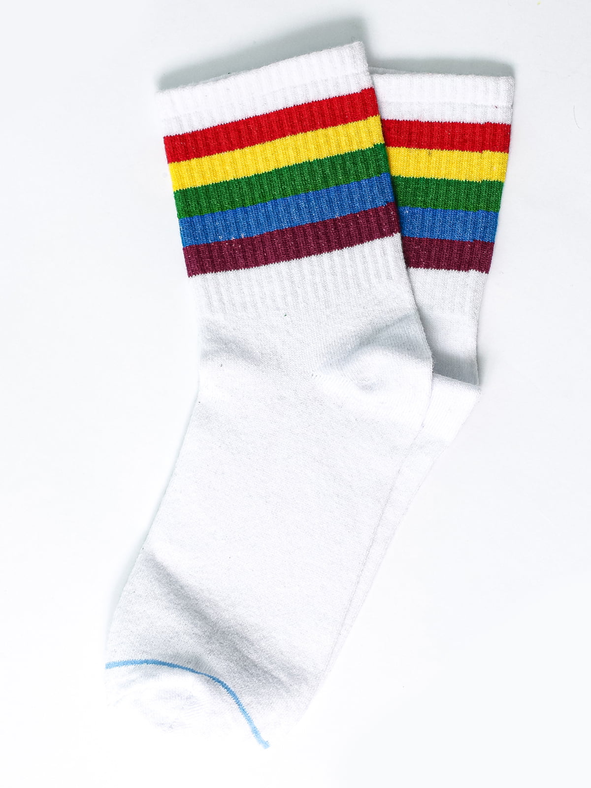 Шкарпетки білі в смужку | 5631396