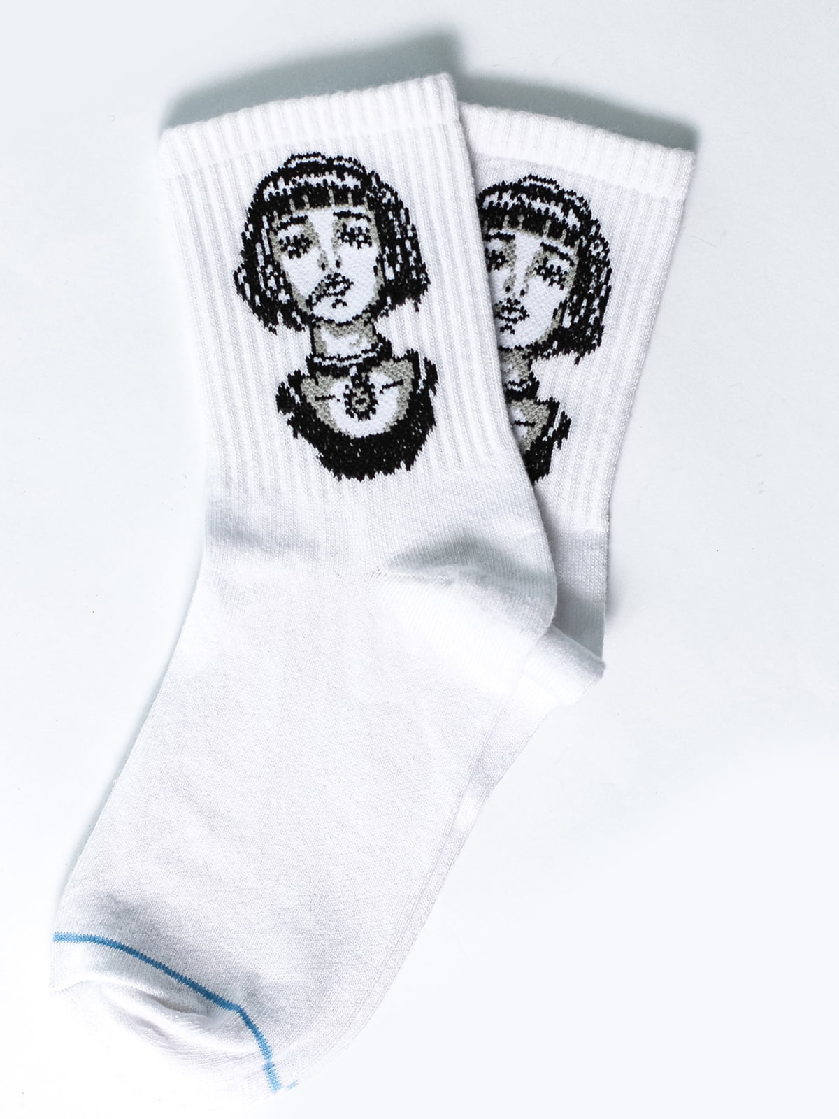 Шкарпетки білі з малюнком | 5631358