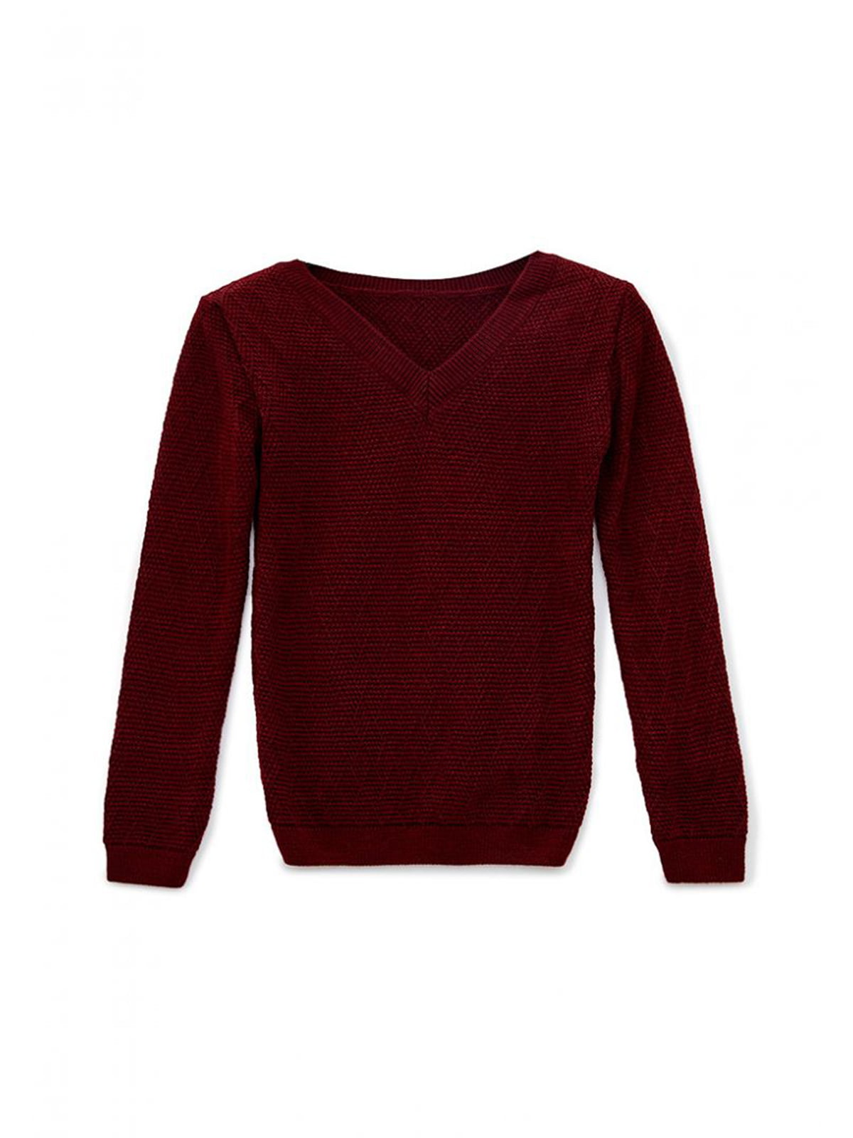 Пуловер бордовий | 5663241