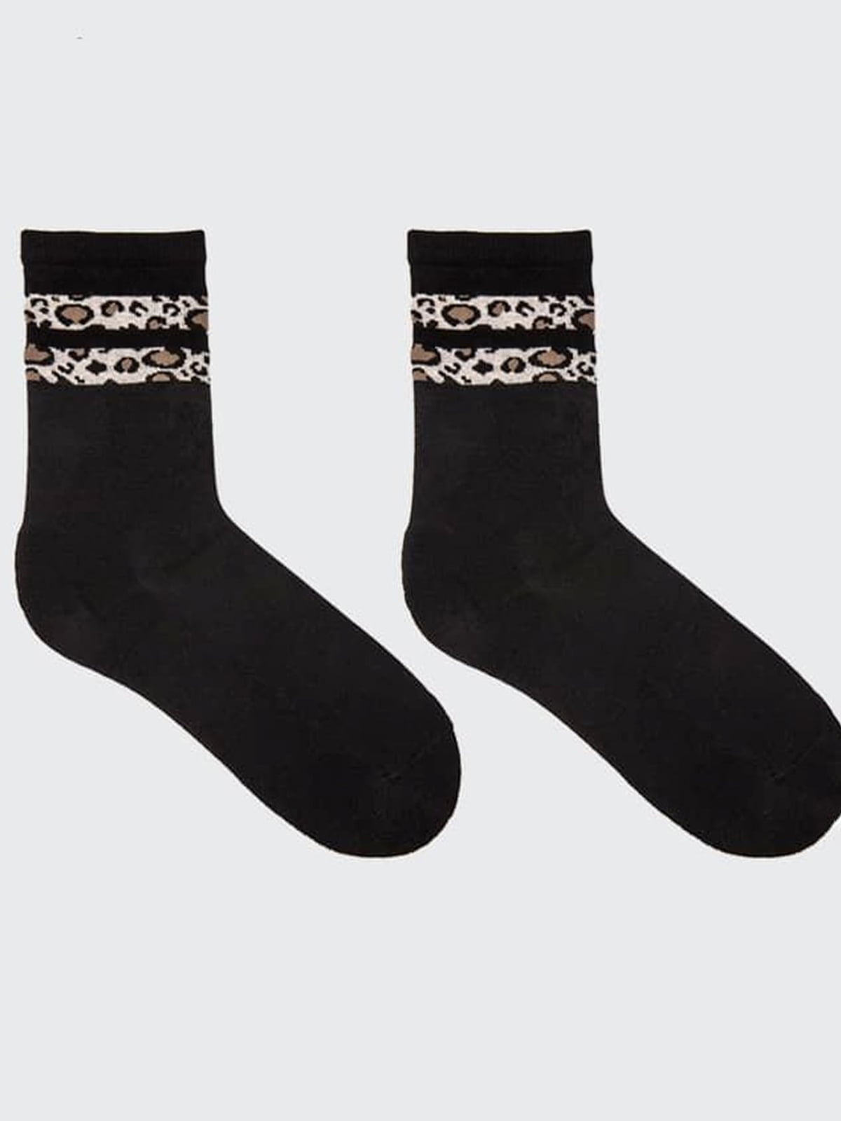 Шкарпетки чорні в анімалістичний принт | 5664852