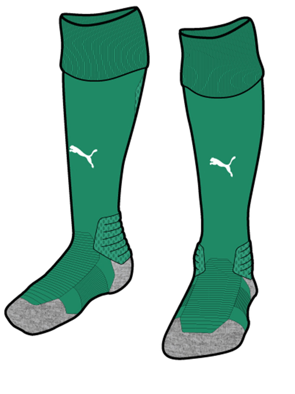 Гетры серо-зеленого цвета с логотипом | 5670614
