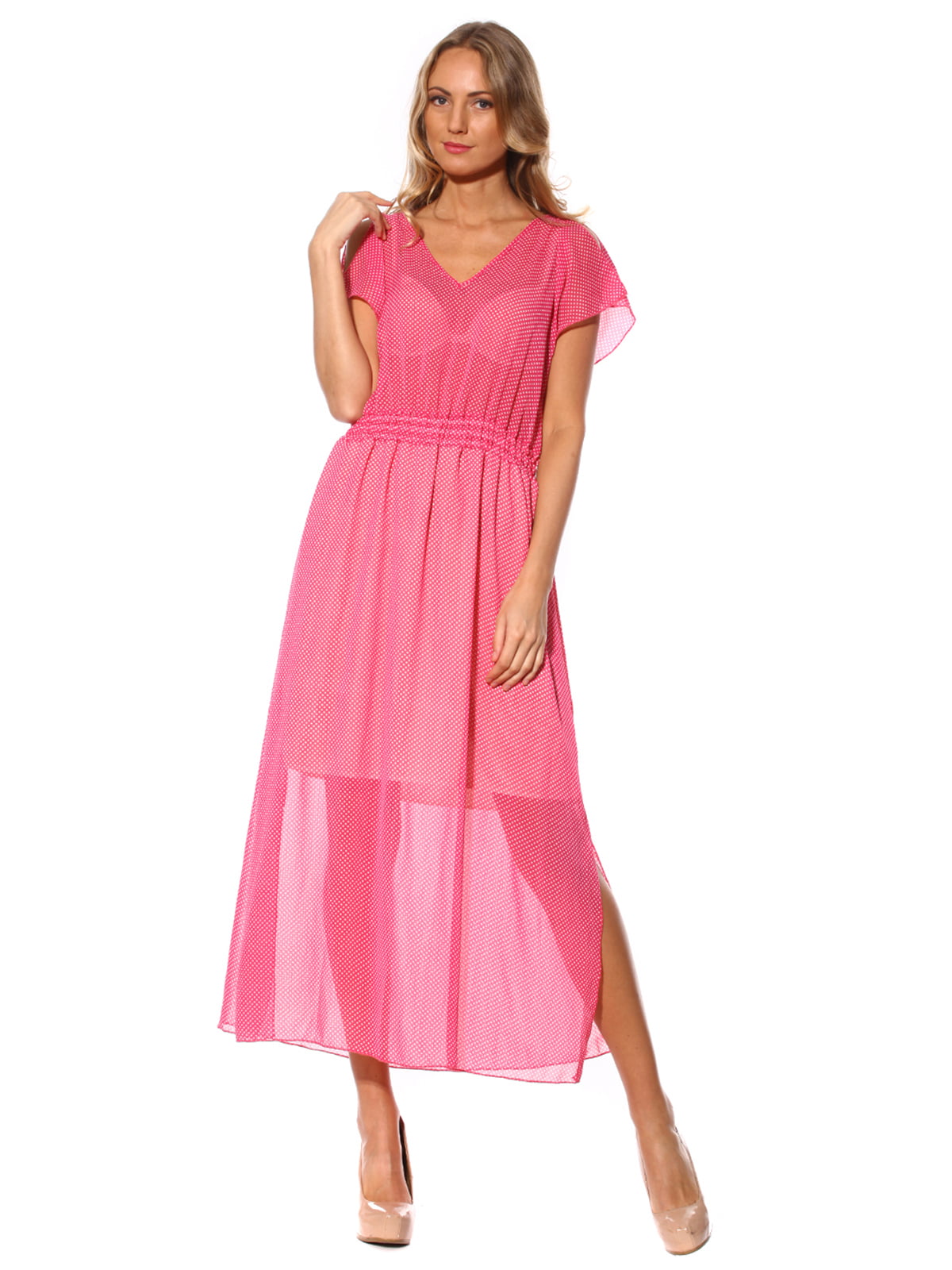 Сукня рожева в горошок | 3351338