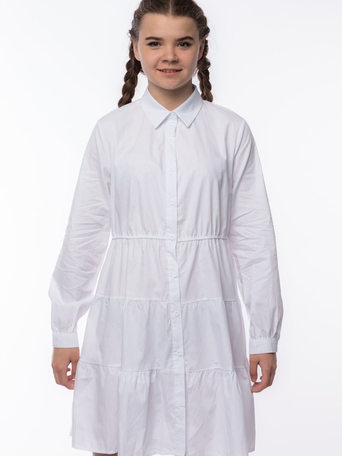 Платье-рубашка белое | 5690675