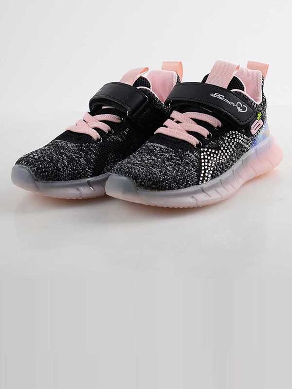 Кросівки чорно-рожеві з принтом | 5645565
