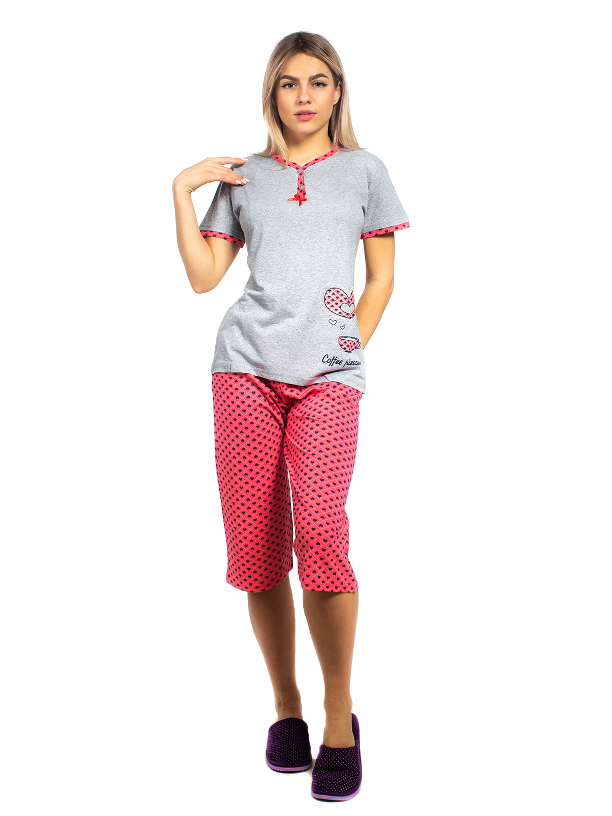 Пижама: футболка-поло и бриджи | 5704266
