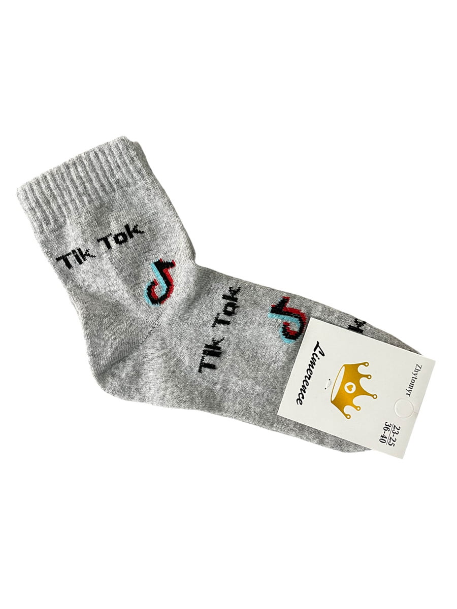 Шкарпетки сірі з принтом | 5704447
