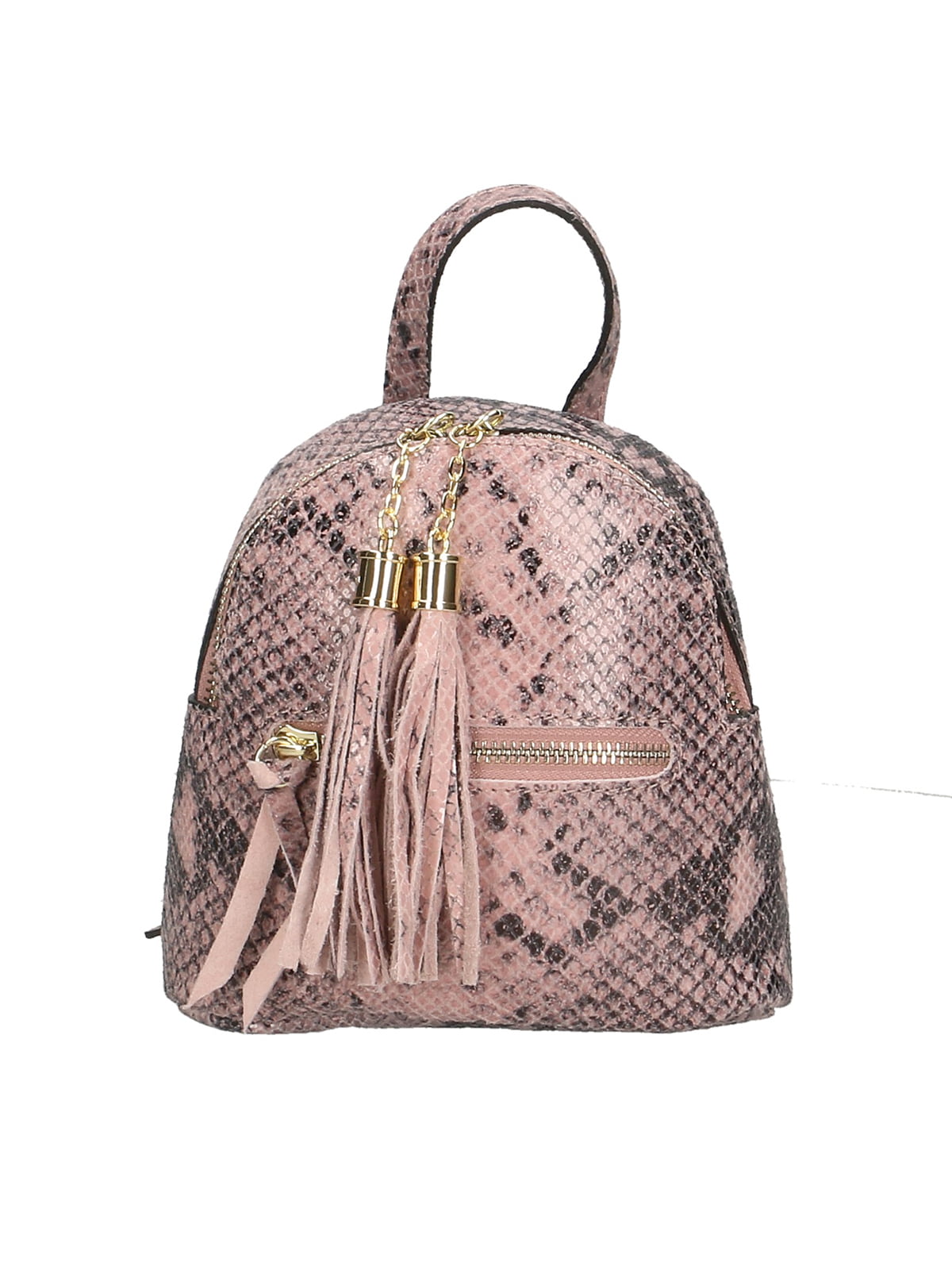 Рюкзак рожевого кольору з анімалістичним візерунком | 5704358