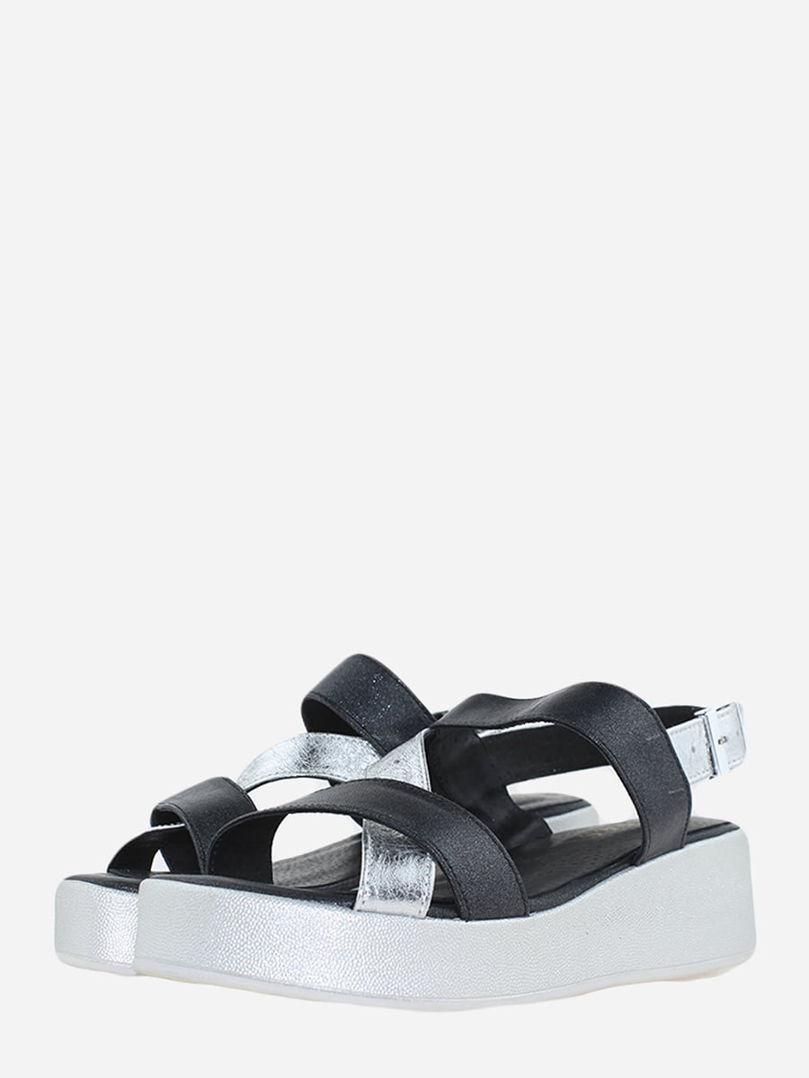 Босоніжки чорно-сріблястого кольору | 5715761