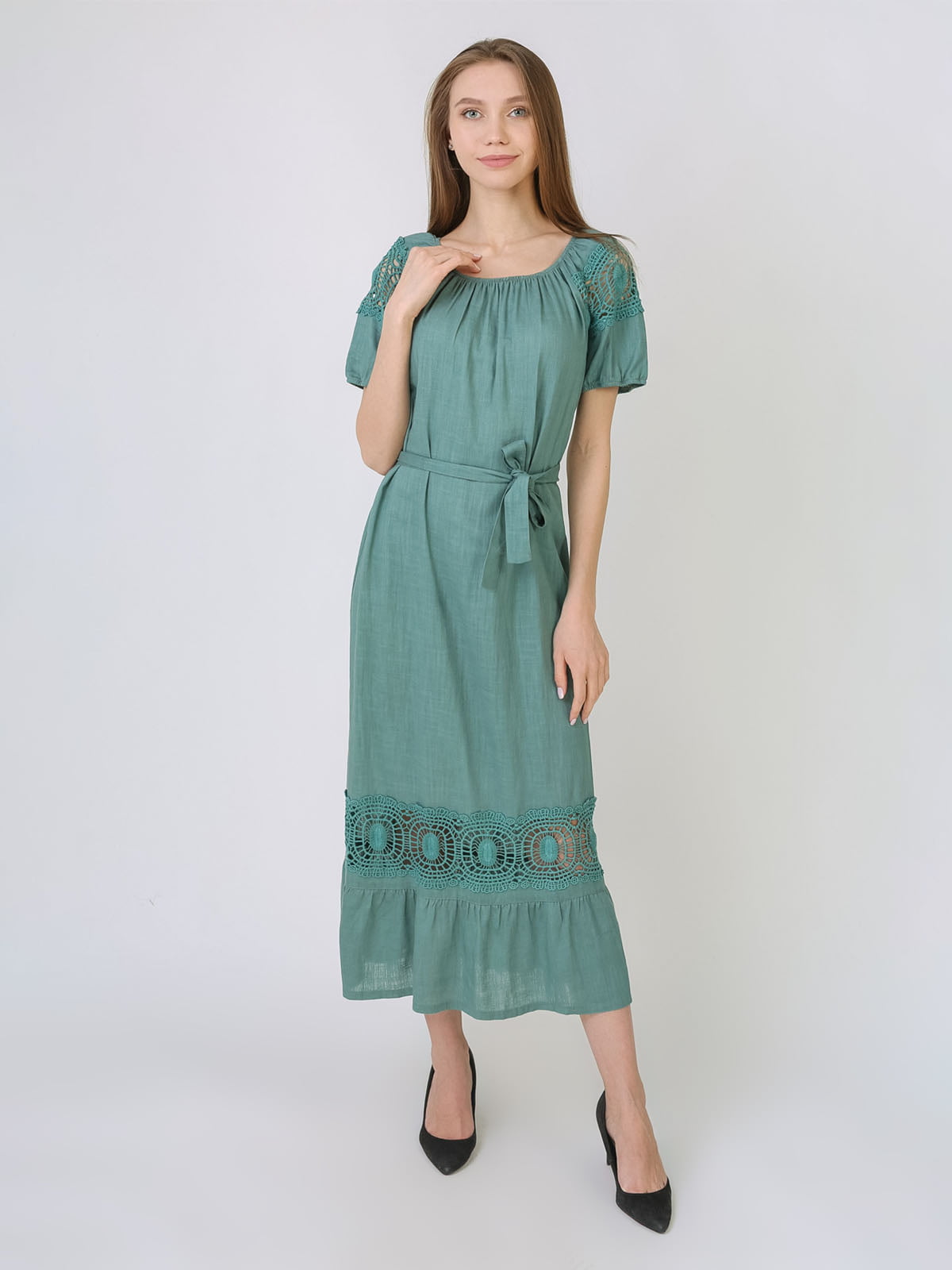 Платье серо-зеленое | 5707904