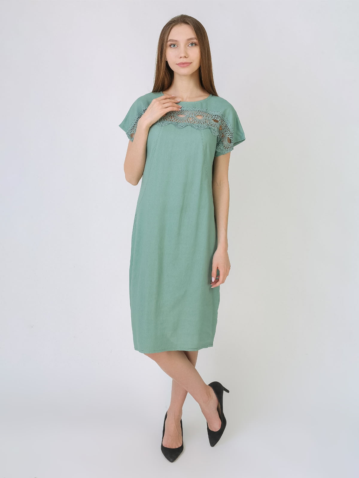 Платье серо-зеленое | 5707907