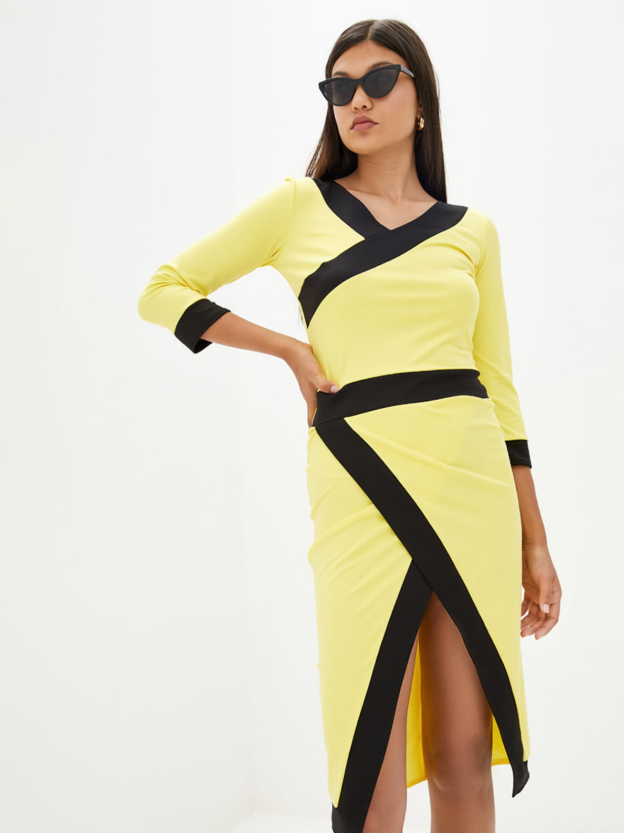 Сукня-футляр жовта | 5716781