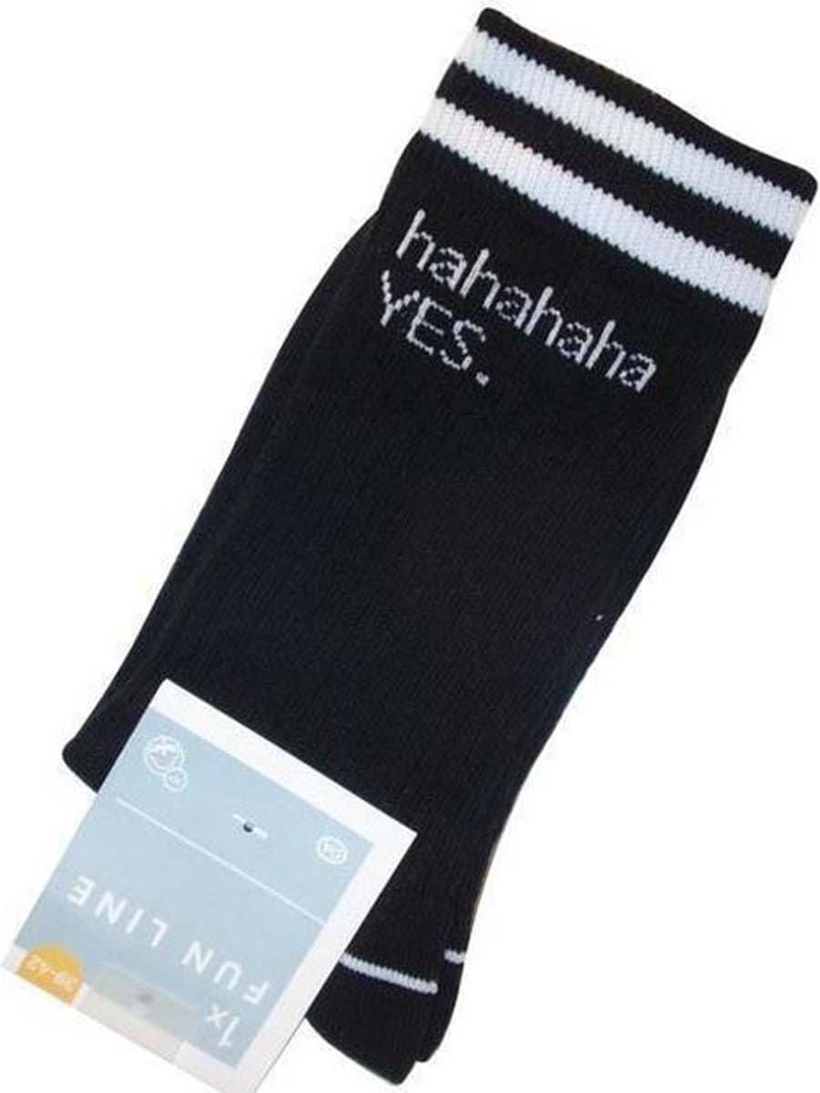 Шкарпетки чорні в смужку і з принтом | 5717971