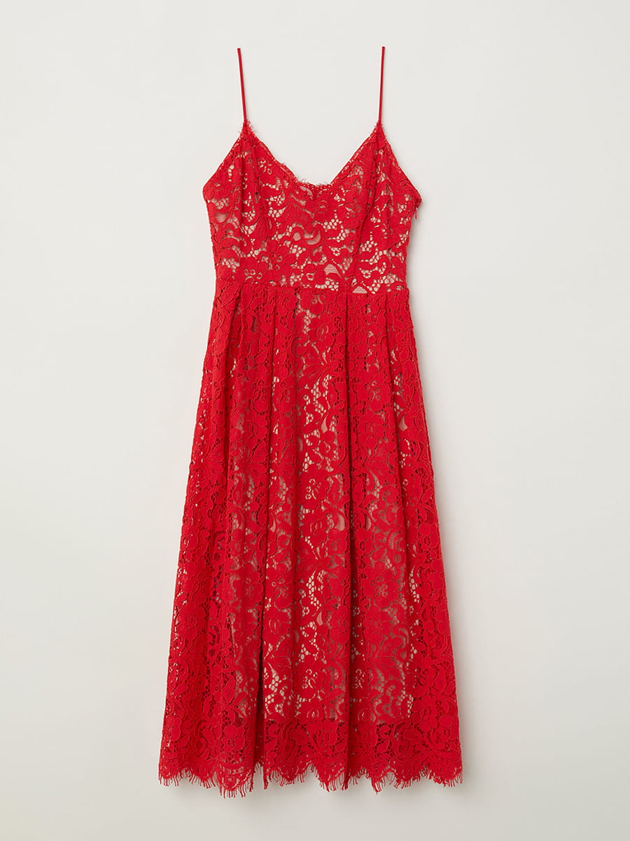 Сукня червоного кольору з візерунком | 5722523