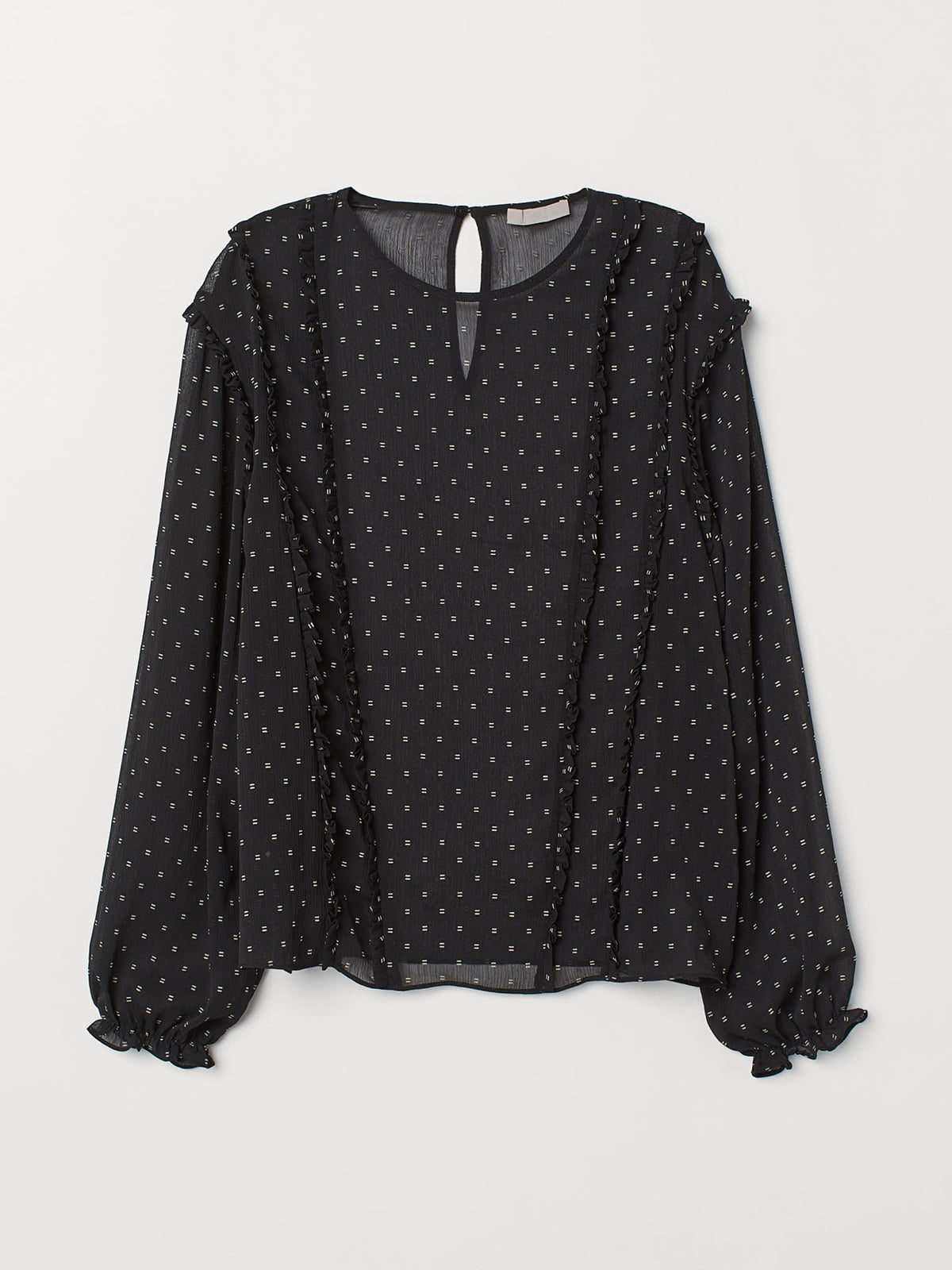 Блуза чорна з візерунком | 5721700