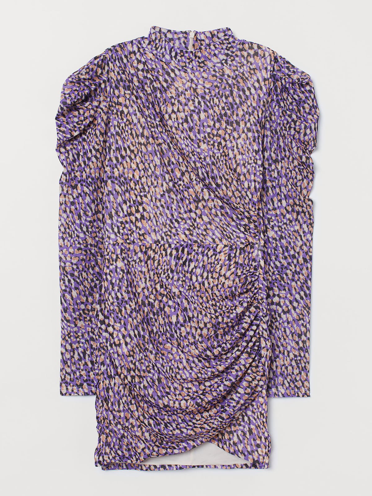 Сукня бузкового кольору з анімалістичним принтом | 5734272
