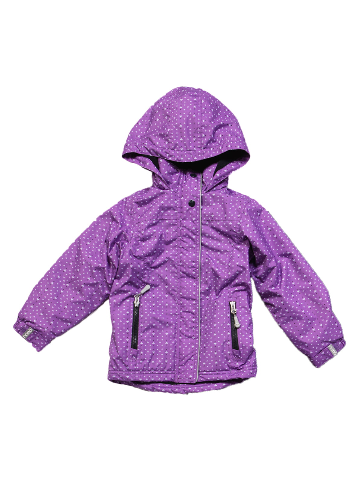 Куртка фіолетова в принт | 5734993